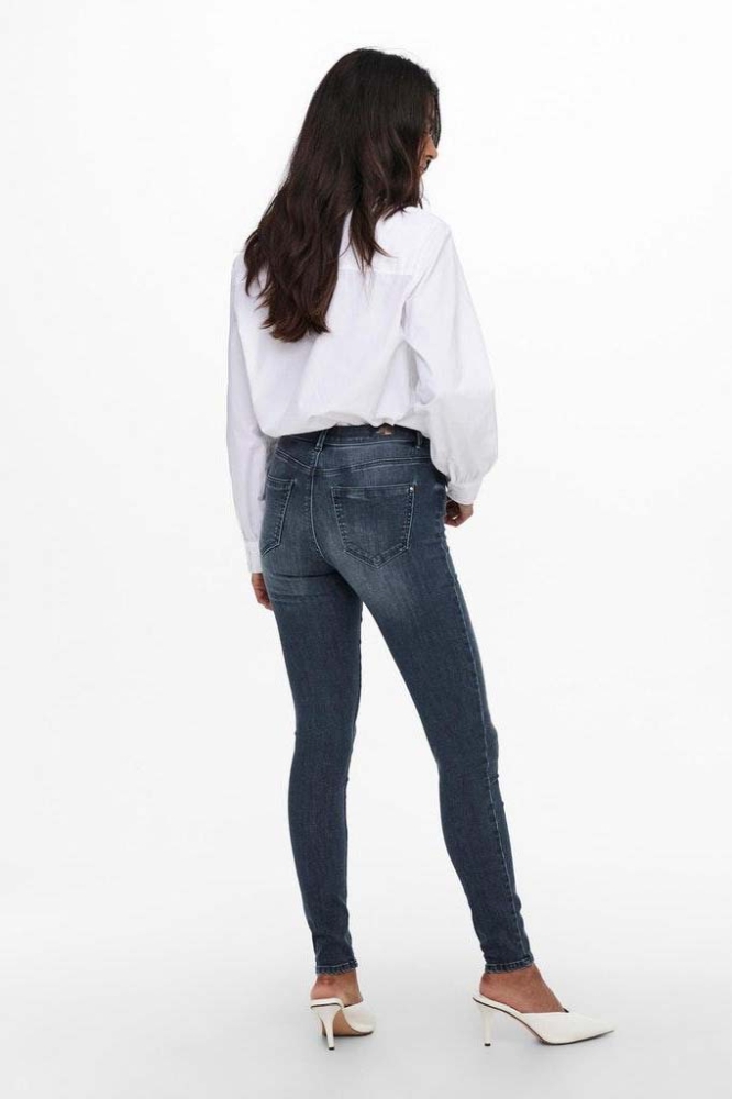ONLWAUW LIFE MID SK DNM BJ777 NOOS 15233288 BLUE BLACK DENIM